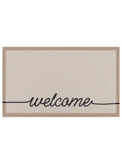 Artsy Mats Beige Welscribble Indoor Outdoor Doormat