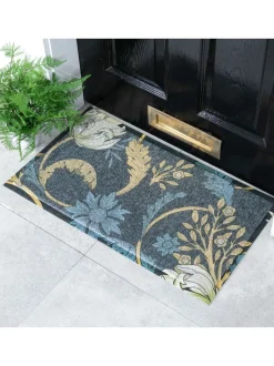 Artsy Mats blauwe deurmat met William Morris-patroon