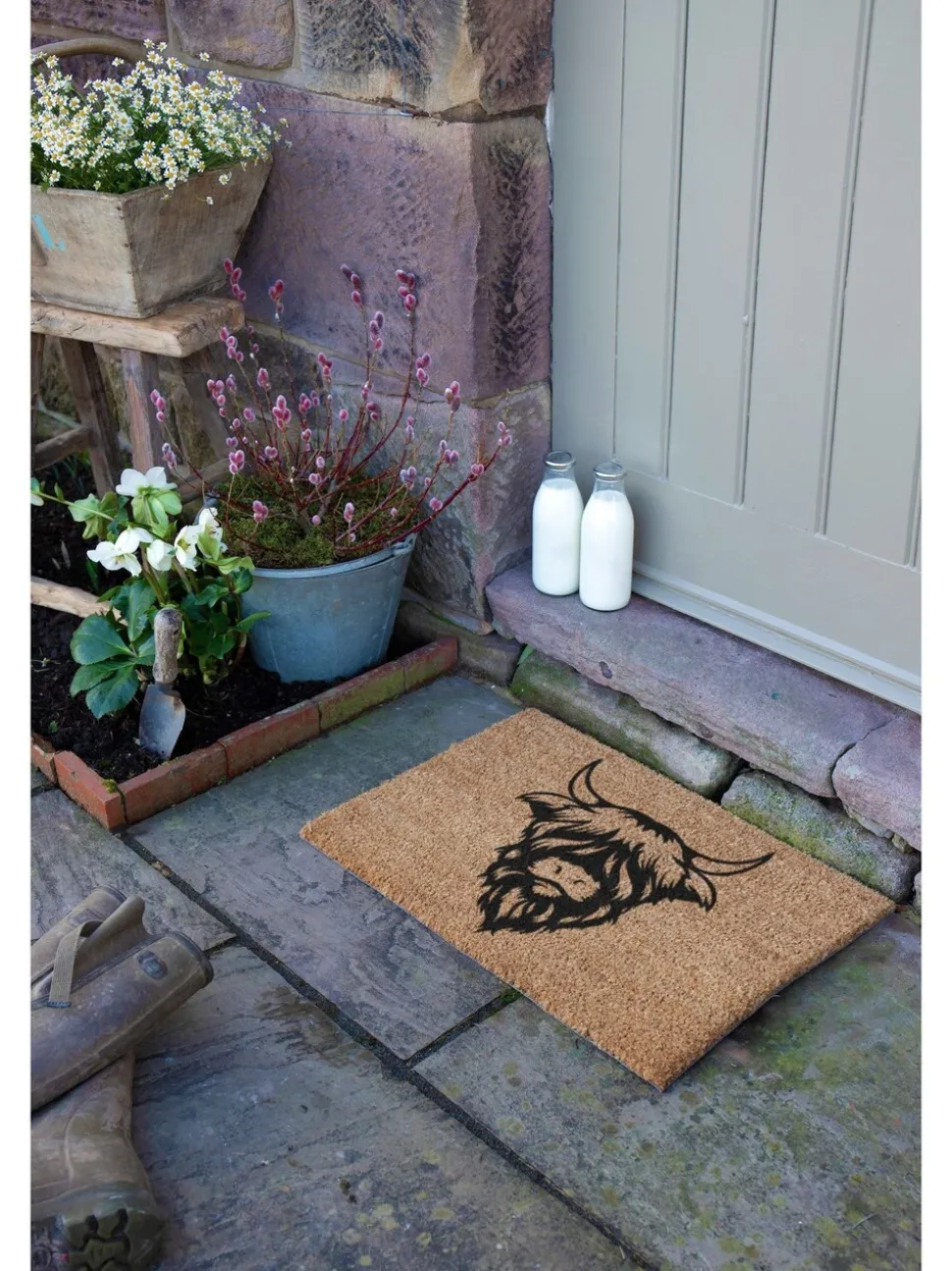 Artsy Mats deurmat met hooglandkoe