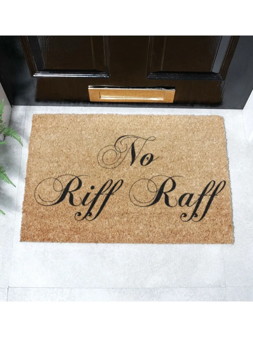 Artsy Mats deurmat met No Riff Raff-print