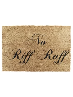 Artsy Mats deurmat met No Riff Raff-print