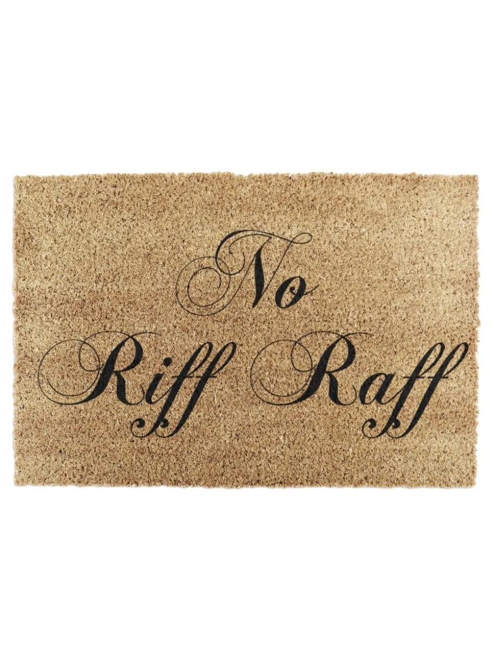 Artsy Mats deurmat met No Riff Raff-print