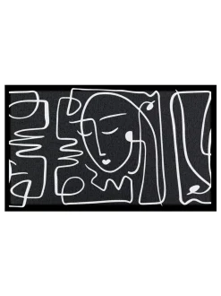 Artsy Mats Face Lines Abstract Indoor Outdoor Doormat