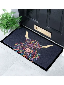 Artsy Mats Highland Cow Colour Indoor Outdoor Doormat