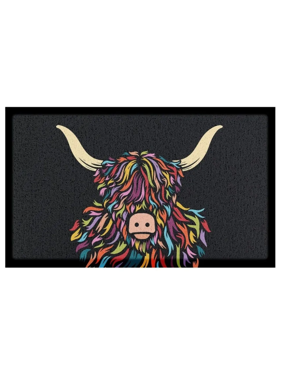 Artsy Mats Highland Cow Colour Indoor Outdoor Doormat