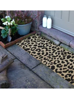 Artsy Mats Patio deurmat met luipaard Print