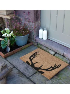 Artsy Mats Stag Antlers Doormat