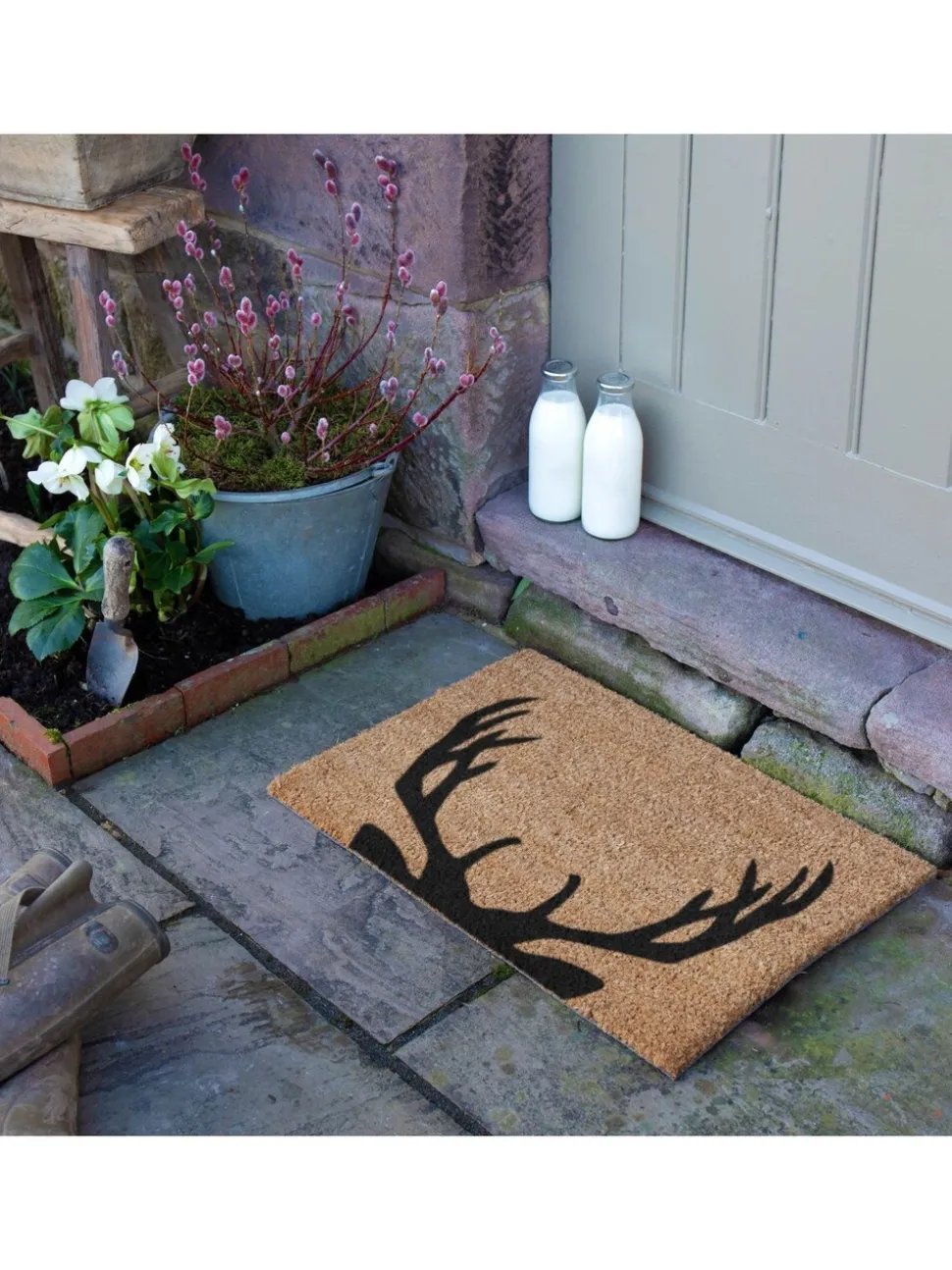 Artsy Mats Stag Antlers Doormat