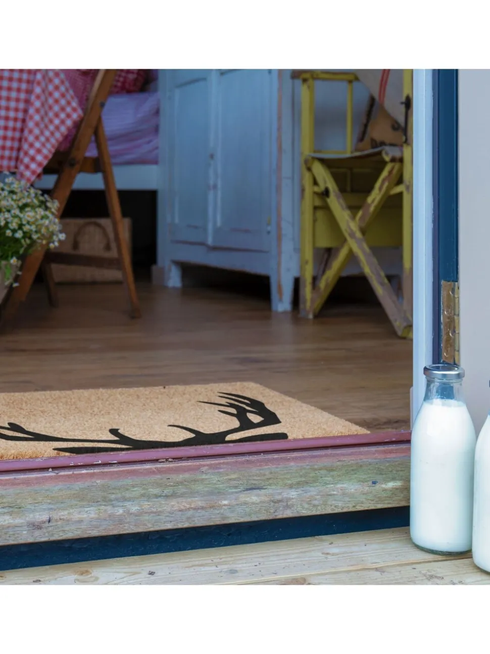 Artsy Mats Stag Antlers Doormat