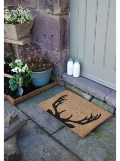 Artsy Mats Stag Antlers Doormat