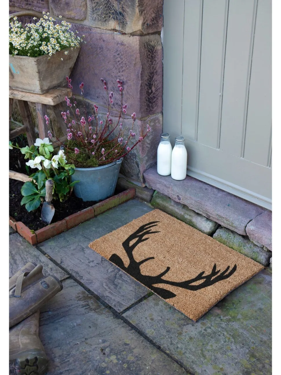 Artsy Mats Stag Antlers Doormat