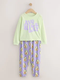 Avocado-sloganprint - Verpakking van 3 pyjama's met joggingbroek (3-16 jr)