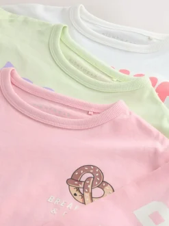 Avocado-sloganprint - Verpakking van 3 pyjama's met joggingbroek (3-16 jr)