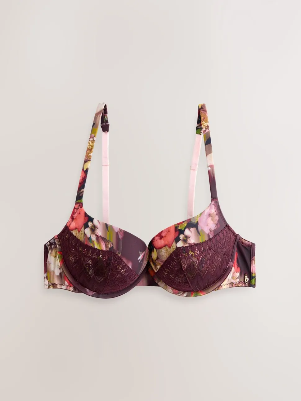 B by Ted Baker Aubergine Purple Floral Triple Boost Bra