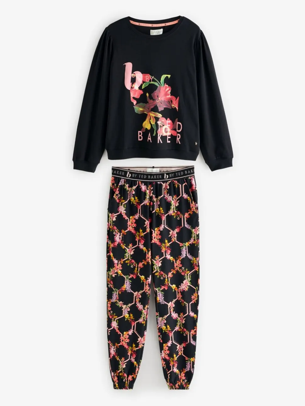 B by Ted Baker Black Floral Black Pyjamas