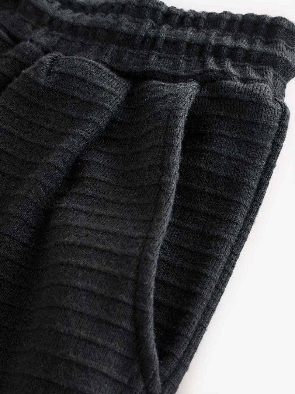 B by Ted Baker Knit Rib Wide Leg Black Trousers