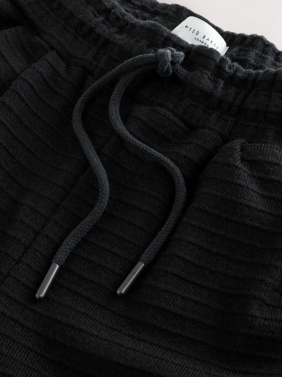 B by Ted Baker Knit Rib Wide Leg Black Trousers