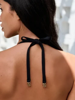 B by Ted Baker Koi Triangle Black Bikini Top