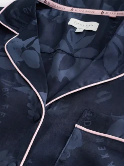 B by Ted Baker Navy Jacquard Button Through Pyjamas