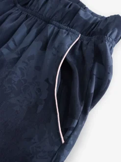 B by Ted Baker Navy Jacquard Button Through Pyjamas