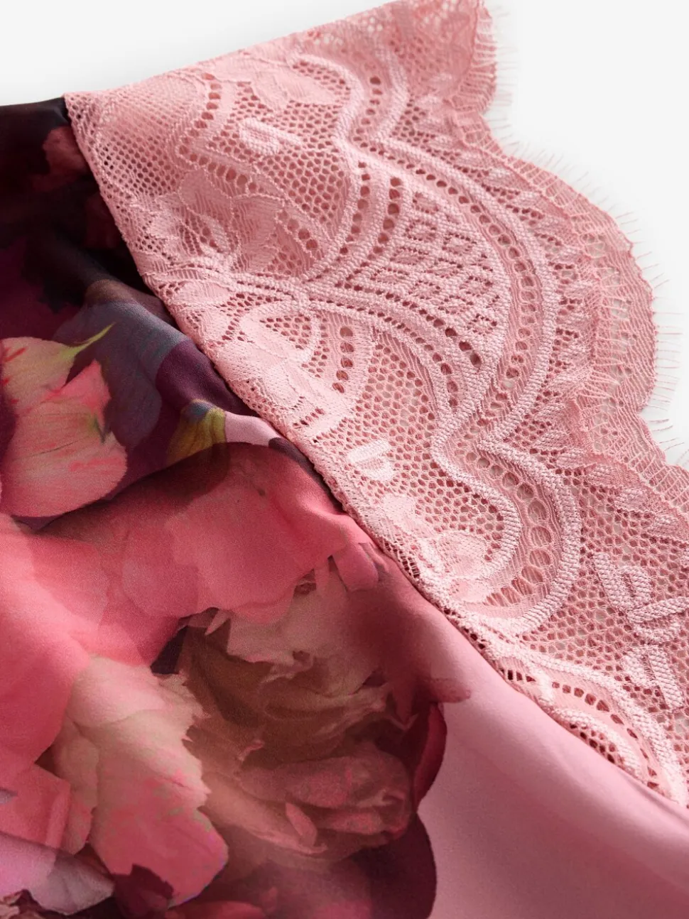 B by Ted Baker Pink Floral Satin Jersey Pyjamas