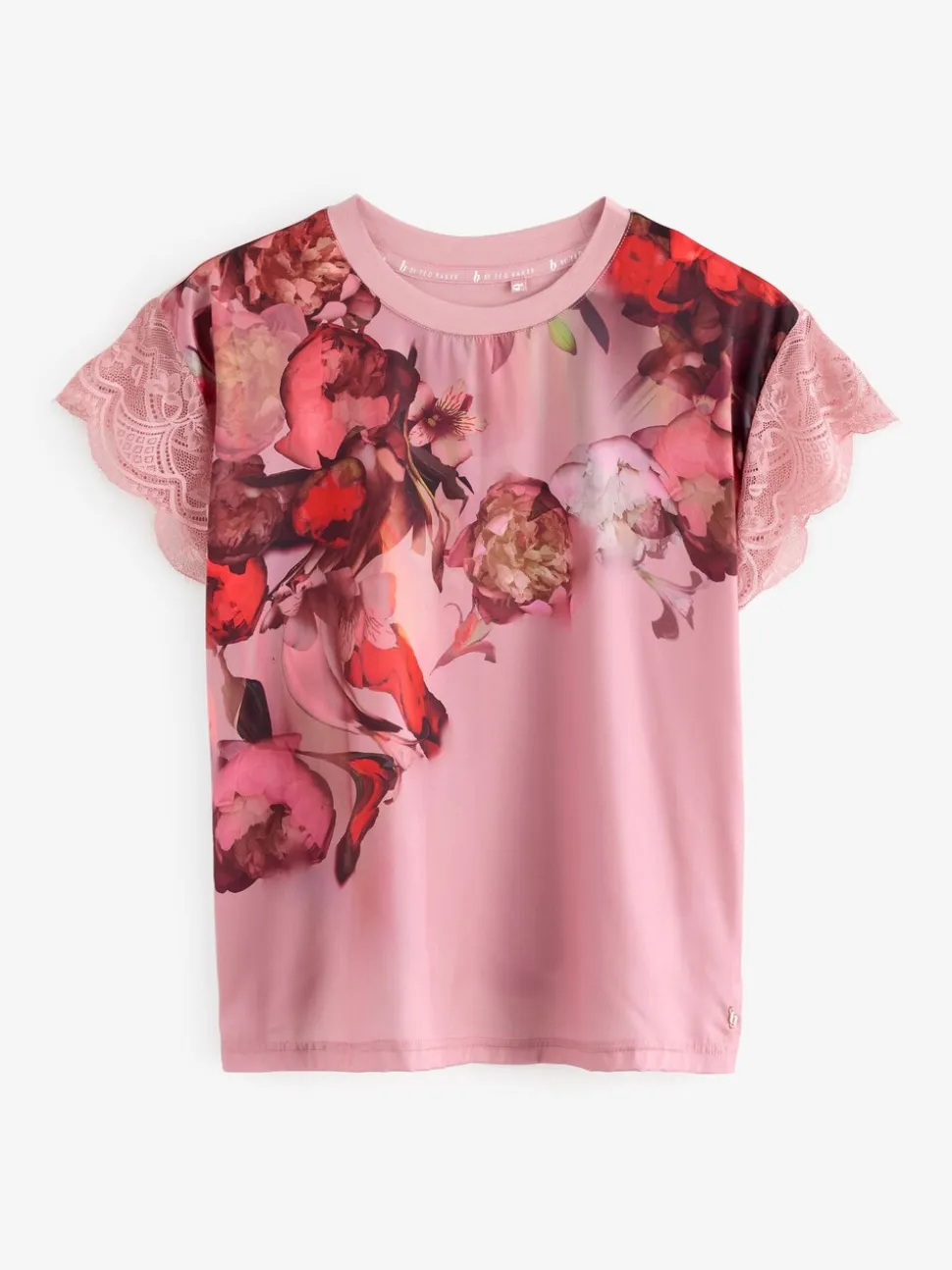 B by Ted Baker Pink Floral Satin Jersey Pyjamas