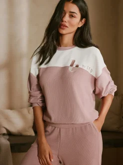B by Ted Baker Pink Ottoman Rib Lounge Top