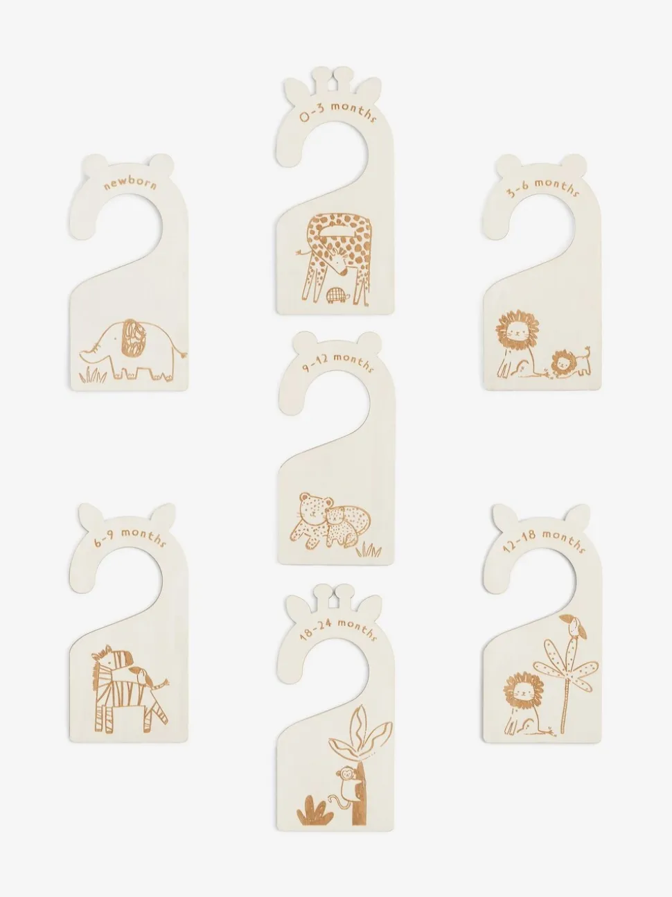 Baby Safari Wooden Wardrobe Dividers