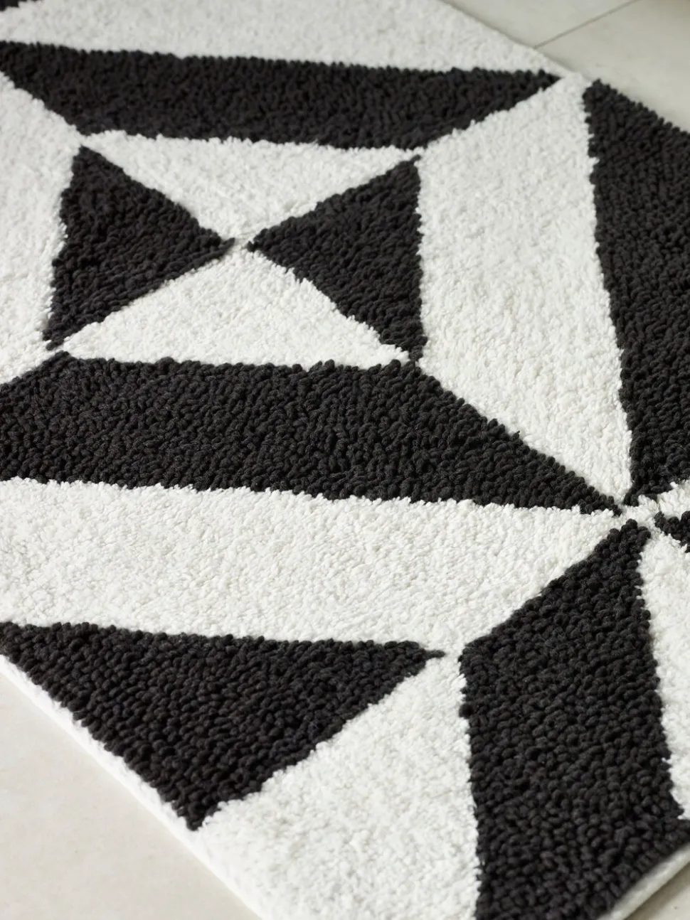 Badmat met geometrisch patroon, 100% katoen