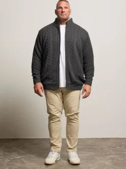BadRhino Big & Tall Full Zip Cable Sherpa Lined Jacket