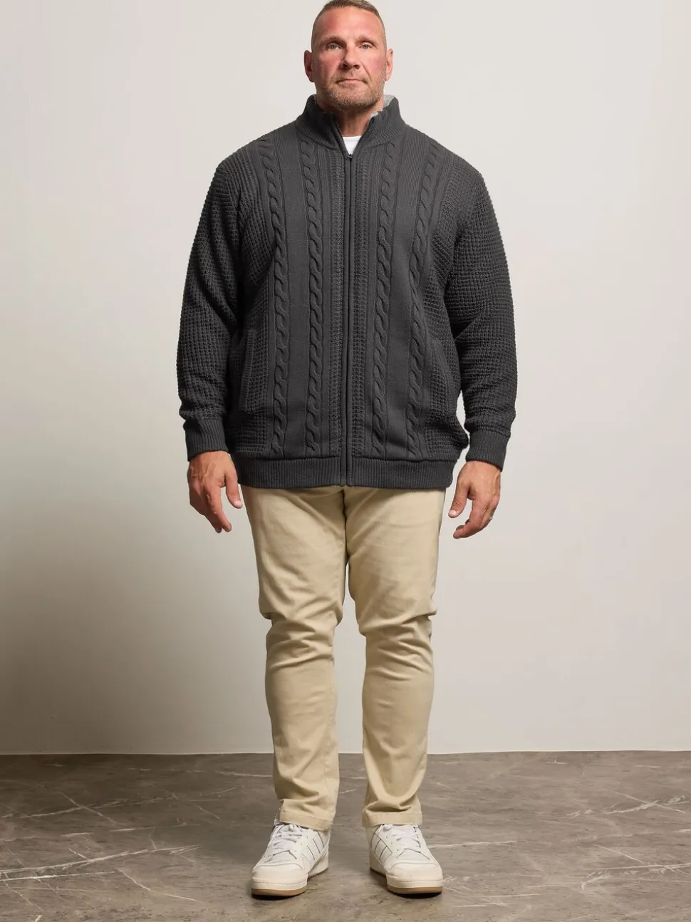 BadRhino Big & Tall Full Zip Cable Sherpa Lined Jacket