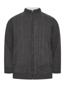 BadRhino Big & Tall Full Zip Cable Sherpa Lined Jacket