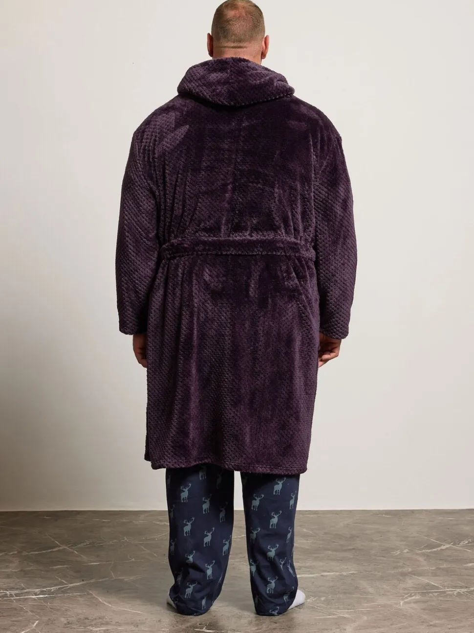 BadRhino Big & Tall Textured Hooded Robe
