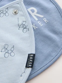 Baker by Ted Baker 2 Pack Blue Baby Bibs