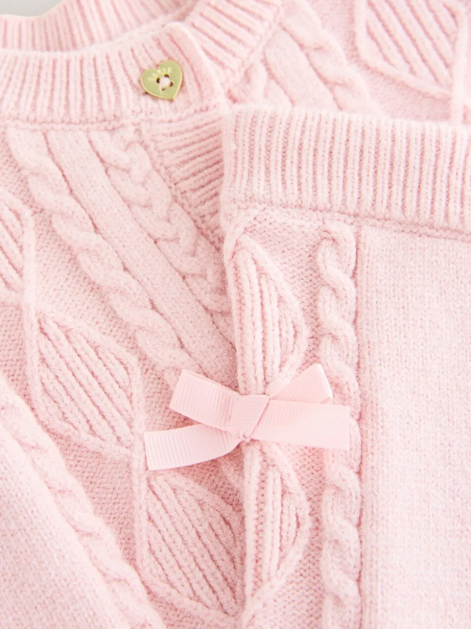 Baker by Ted Baker 2 Piece Bow Knitted Cardigan & Leggings Set
