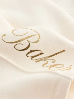 Baker by Ted Baker 2 Piece Cream Sweat & Pintuck Wide Leg Jogger Set