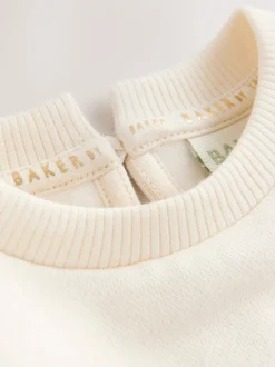 Baker by Ted Baker 2 Piece Cream Sweat & Pintuck Wide Leg Jogger Set