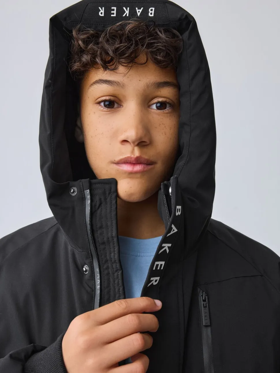 Baker by Ted Baker - Regenbestendige gewatteerde zwarte bomberjas