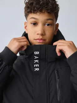 Baker by Ted Baker - Regenbestendige gewatteerde zwarte bomberjas