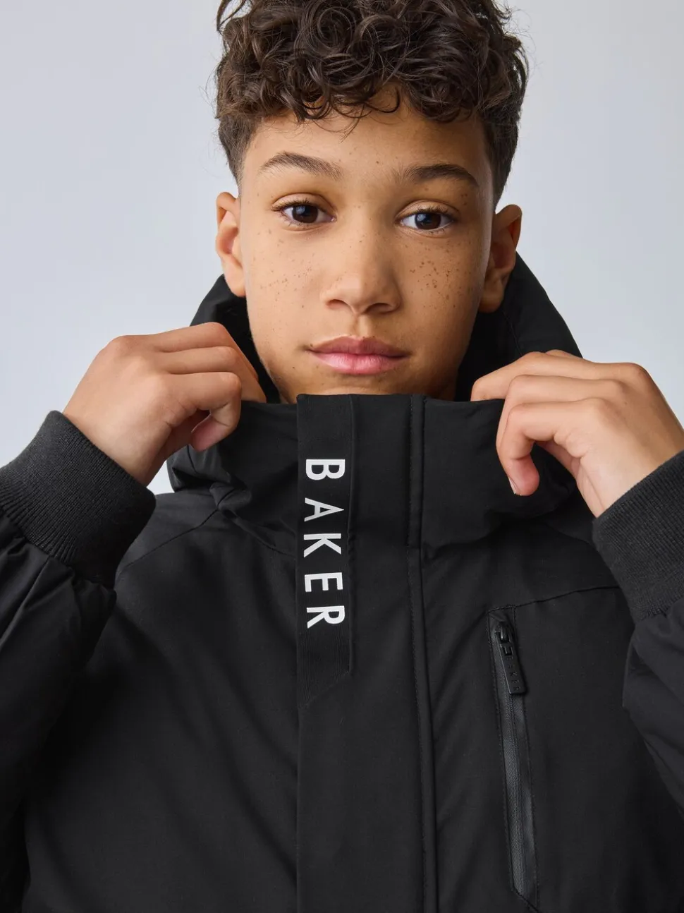 Baker by Ted Baker - Regenbestendige gewatteerde zwarte bomberjas