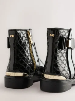 Baker by Ted Baker - Zwarte lakleren Chelsea-laarzen voor meisjes
