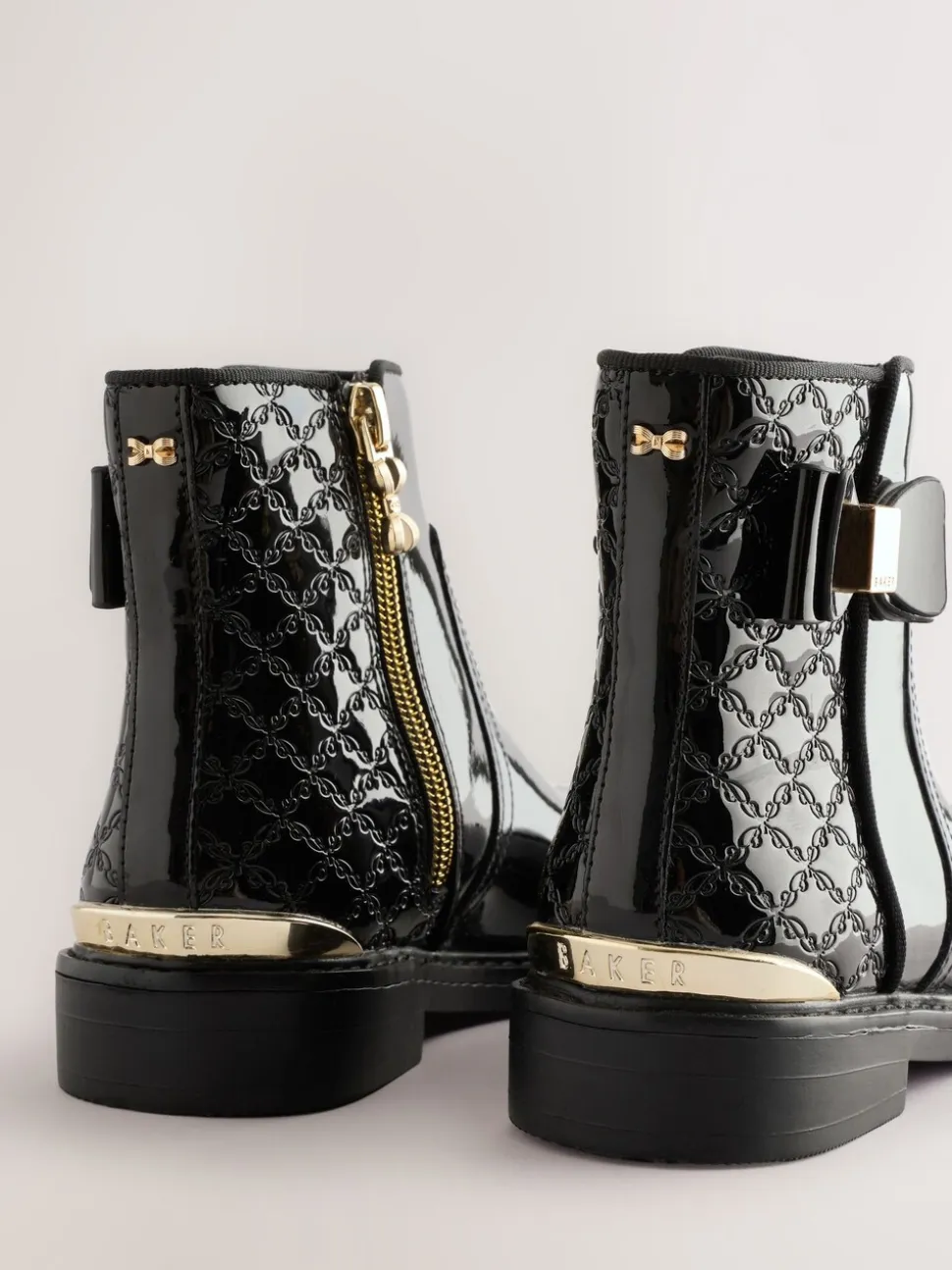 Baker by Ted Baker - Zwarte lakleren Chelsea-laarzen voor meisjes