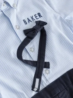 Baker by Ted Baker Blue Smart Bow Tie Rompersuit