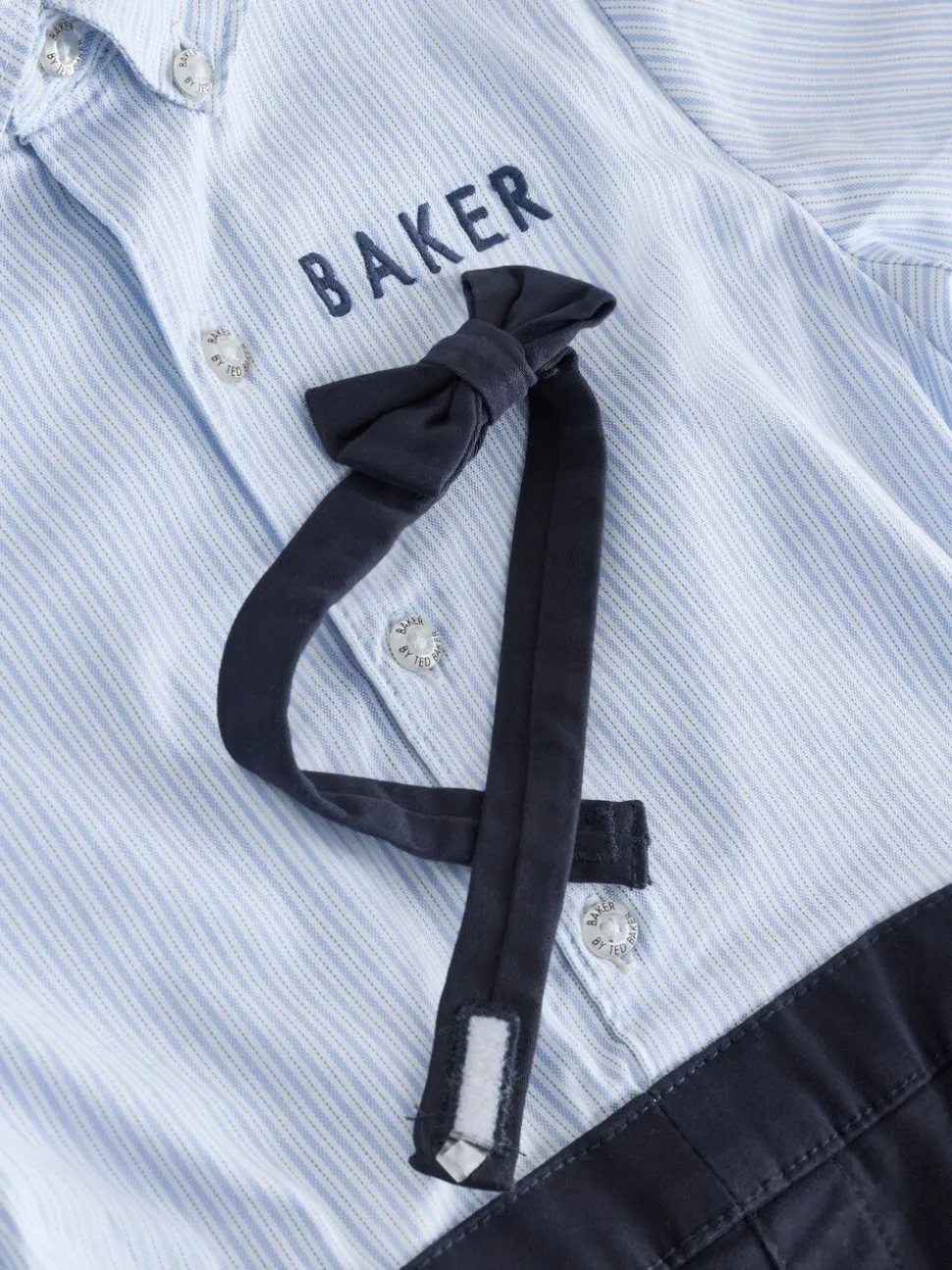 Baker by Ted Baker Blue Smart Bow Tie Rompersuit