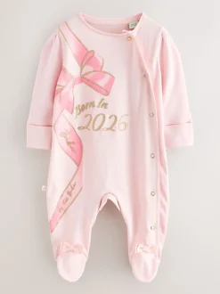 Baker by Ted Baker- Born in 2026 - babypyjama met strik in roze