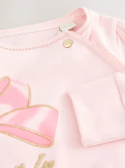 Baker by Ted Baker- Born in 2026 - babypyjama met strik in roze