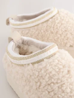 Baker by Ted Baker Crème Borg Cosy Borg Muiltjes Pantoffels