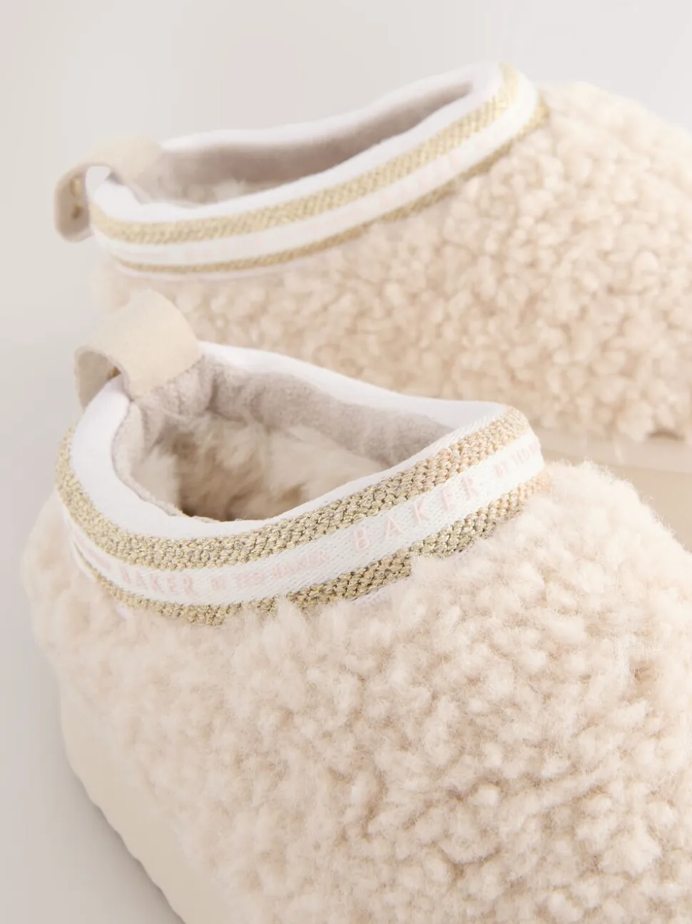 Baker by Ted Baker Crème Borg Cosy Borg Muiltjes Pantoffels