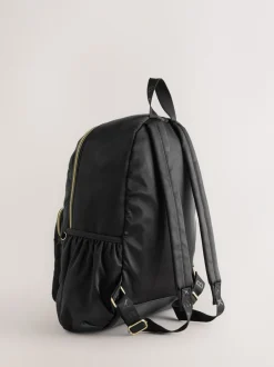 Baker by Ted Baker gewatteerde zwarte rugzak met strik en etui voor meisjes, voor de Back to School collectie