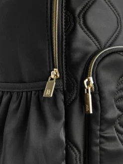 Baker by Ted Baker gewatteerde zwarte rugzak met strik en etui voor meisjes, voor de Back to School collectie